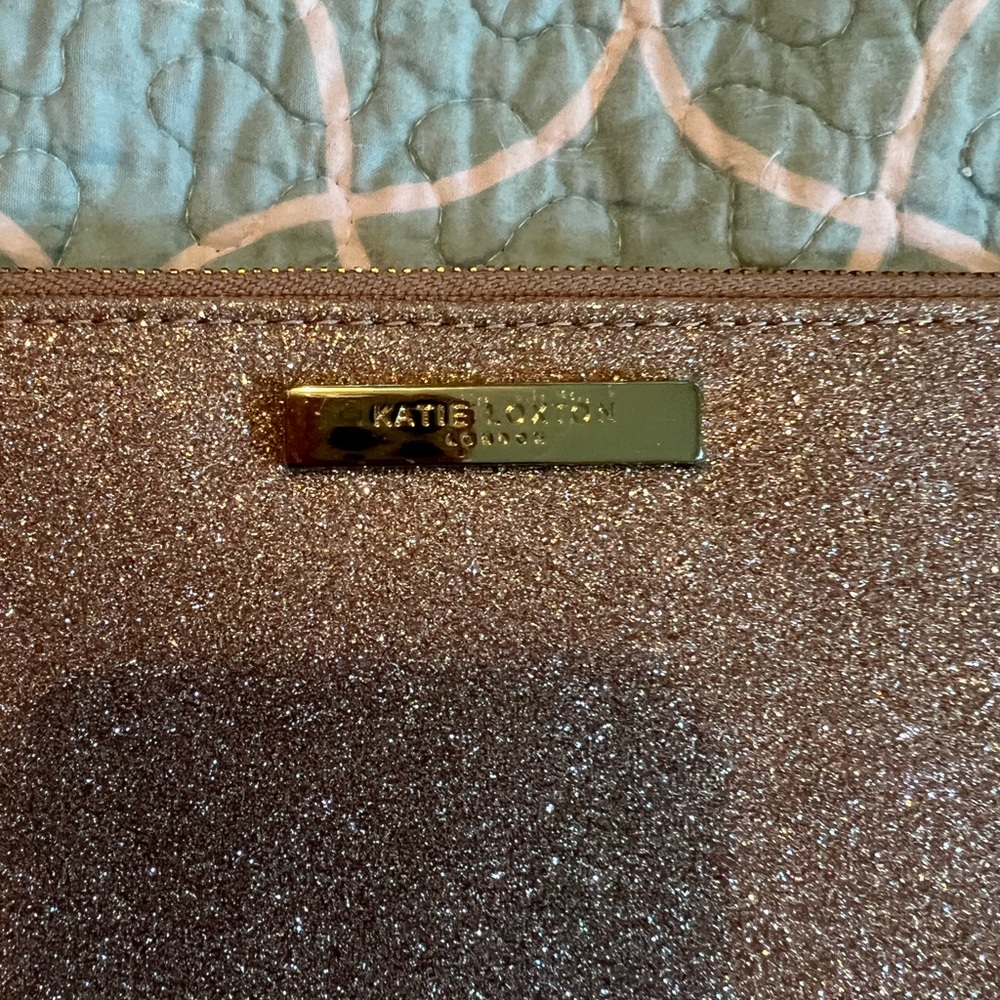 Katie Loxton gold/silver sparkle clutch/wristlet